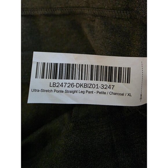New Quince Ultra-Stretch Ponte Straight Leg Pant Petite Charcoal XL - Picture 2 of 6